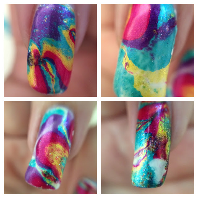 Tie dye nails Tutorial 