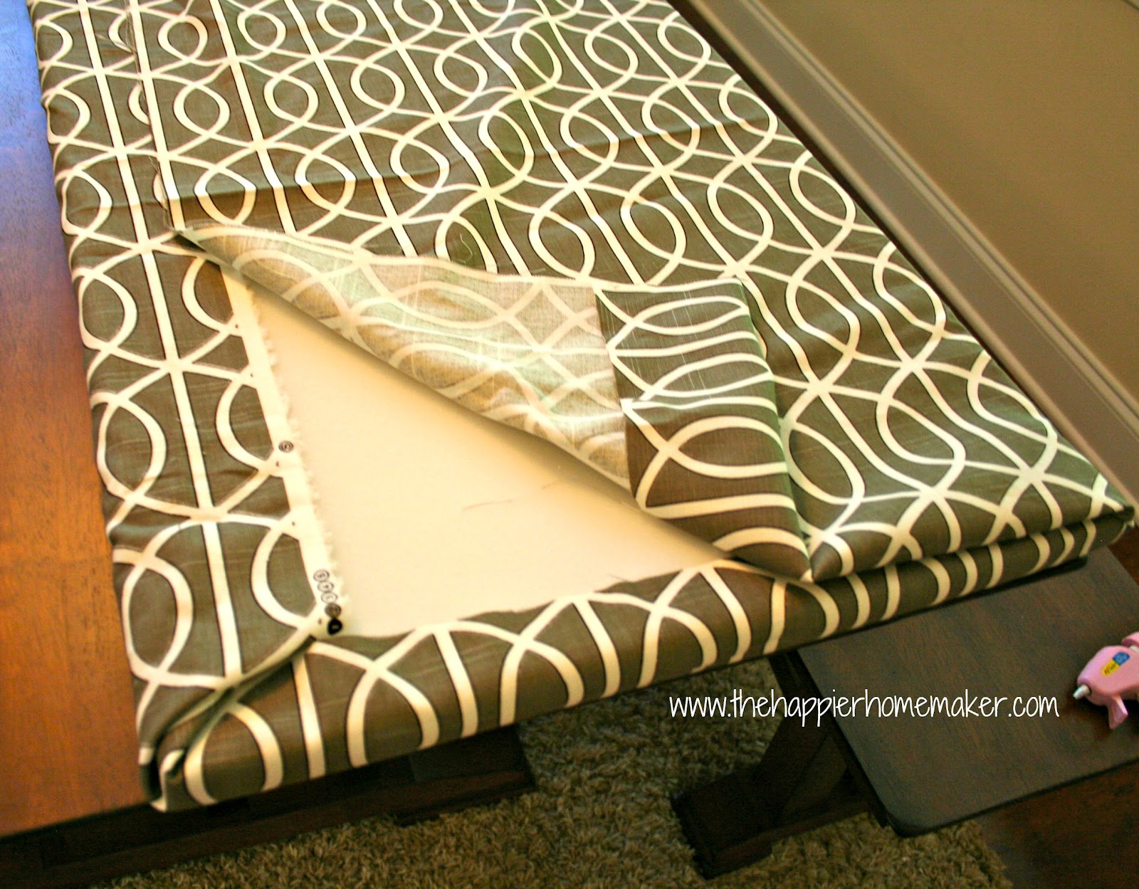 Fast No Sew Bench Cushion The Happier Homemaker