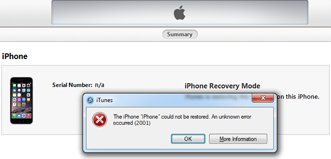 How to Fix iTunes Error 2001 When Restore iPhone | UnlockBoot