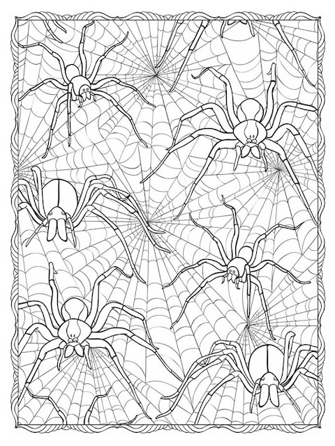 Halloween scapes coloring pages for adult free sample 1