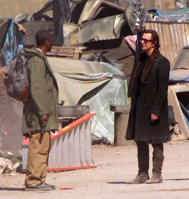 Denzel Washington and Gary Oldman - Book of Eli Movie Set