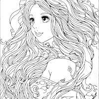 sweet little mermaid coloring page