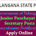 9355 Junior Panchayat Secretary vacancy in Panchayat Raj Department Government of Telangana - Last Date 11 September 2018