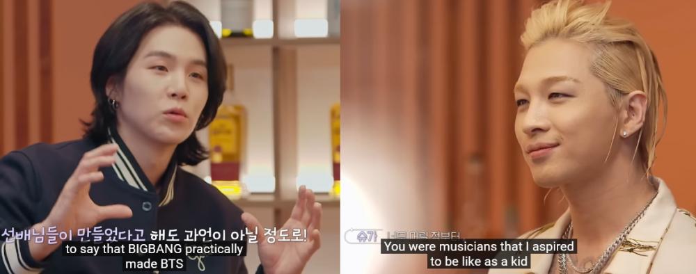 Suga de BTS habla sobre el impacto de BIGBANG en su carrera y pide que no se retiren