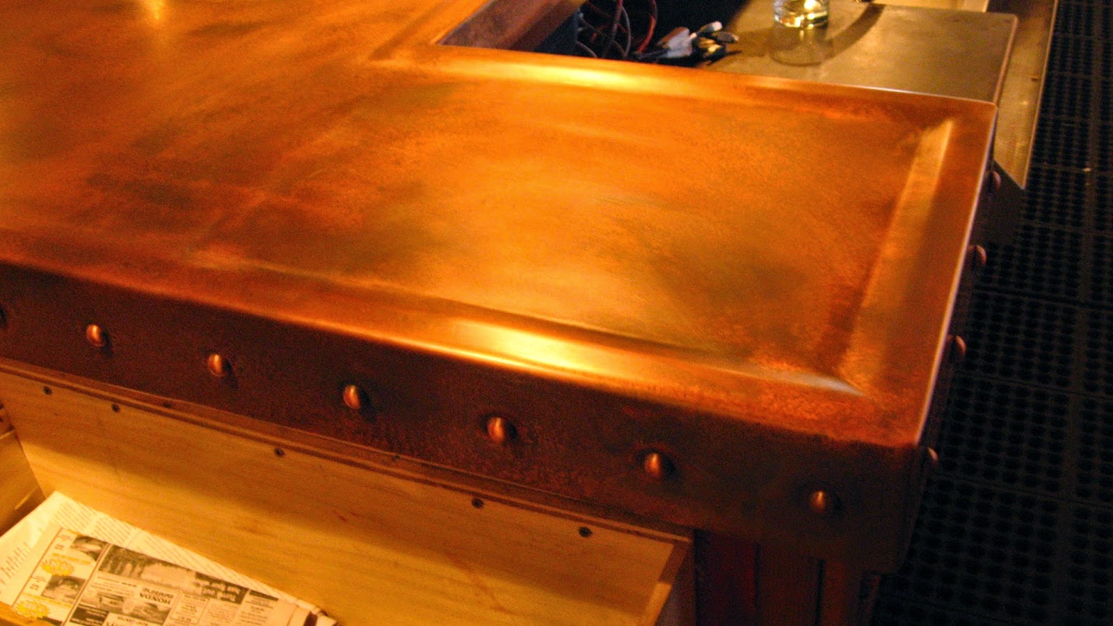 HEAVY METAL WORKS: PRIMA BISTRO COPPER BAR TOP