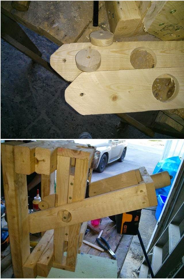 Деревянная аккумуляторная дрель