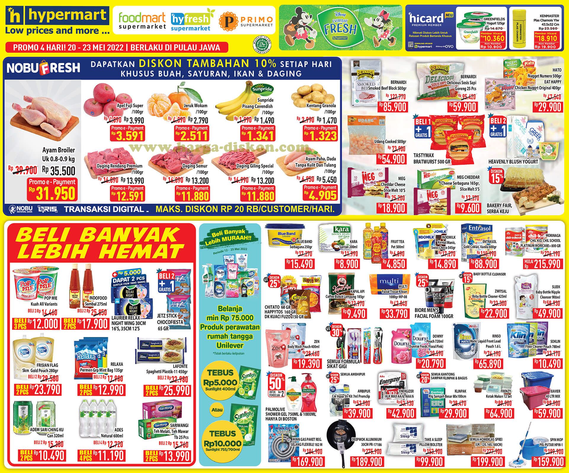 Promo HYPERMART Akhir Pekan Weekend Promo JSM 20 - 23 Mei 2022