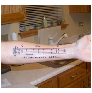 music tattoos, tattoo, tattoos