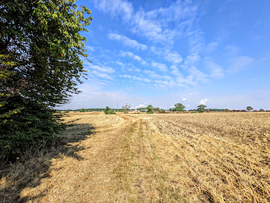 Offley footpath 4 crosses the area of the proposed solar farm