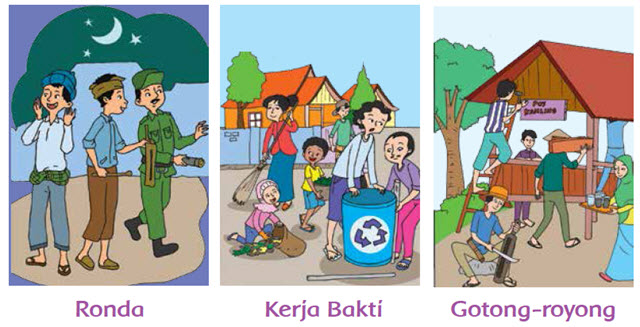  Gambar  Kartun Kerjasama  Di  Lingkungan Rumah  gambar  