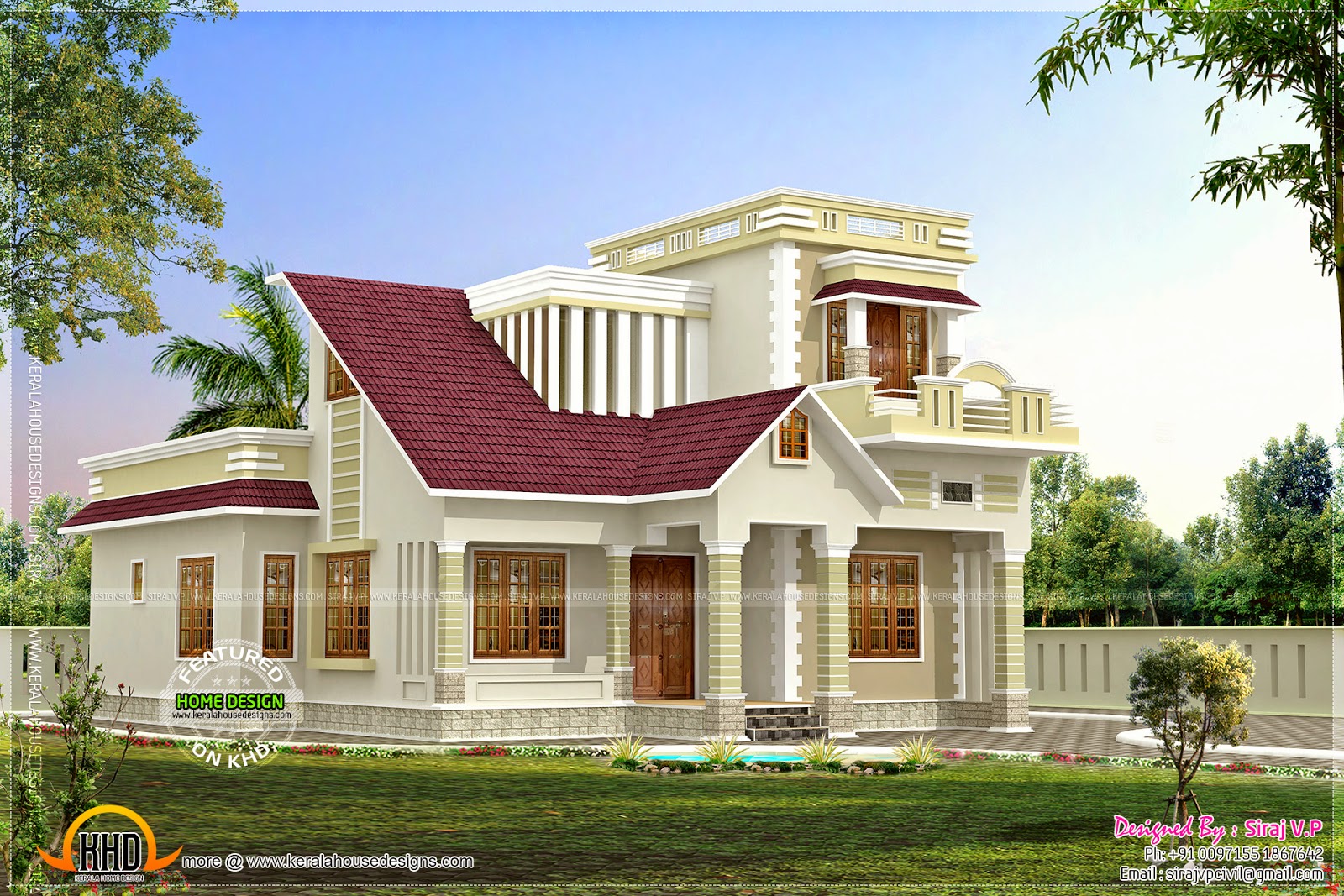 Small budget modern mix Kerala style design