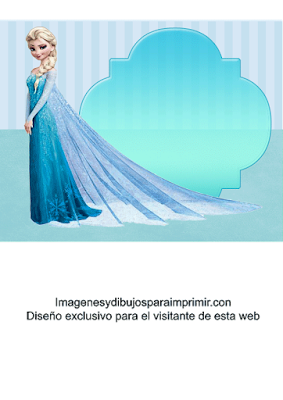 Elsa de frozen para invitaciones