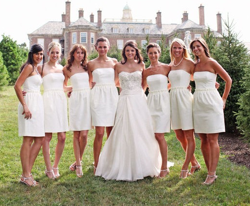 Bridesmaid dresses for white wedding