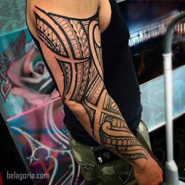 Imagen de un Tatuaje tribal para hombre