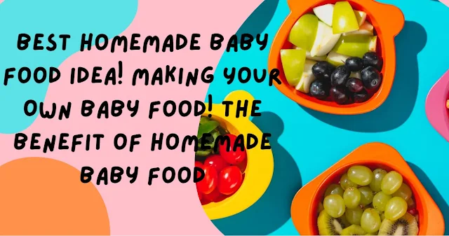 Best Homemade Baby Food Idea!  Making Your Own Baby Food! The Benefit of Homemade Baby Food