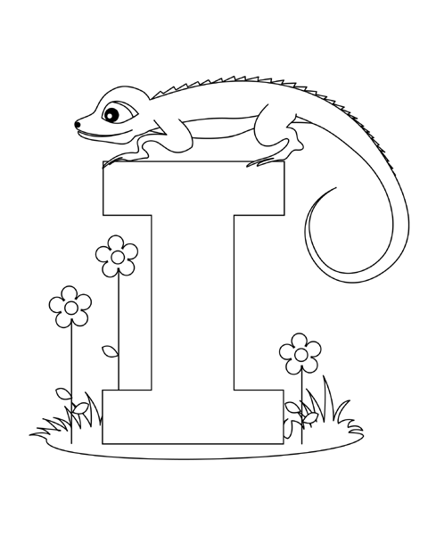 Letter I Coloring Page