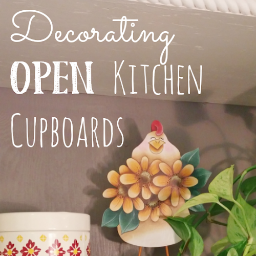 Decorating Open Kitchen Cupboards