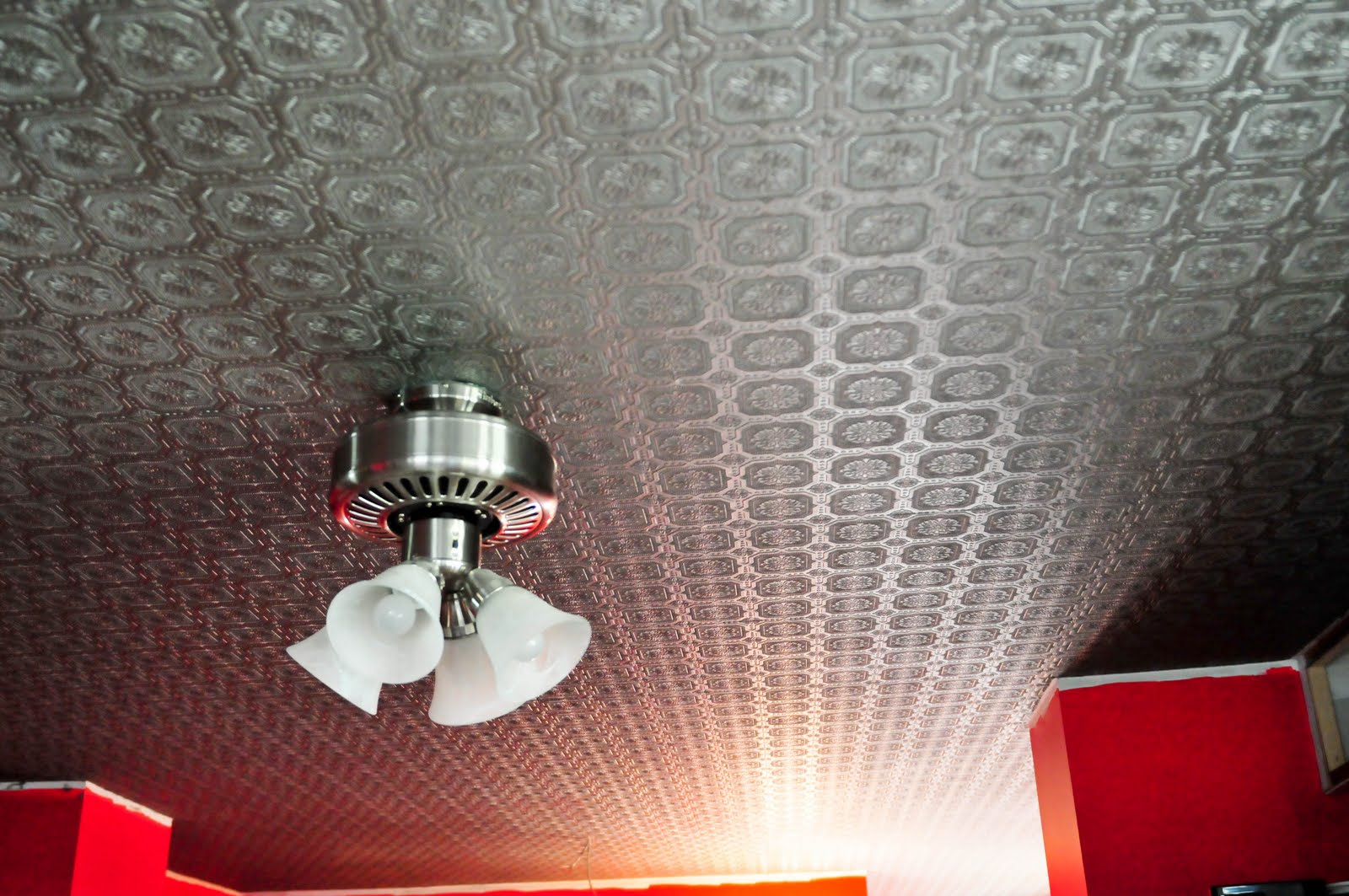 My Old Country Home: Faux Tin Tile Ceiling Reveal!