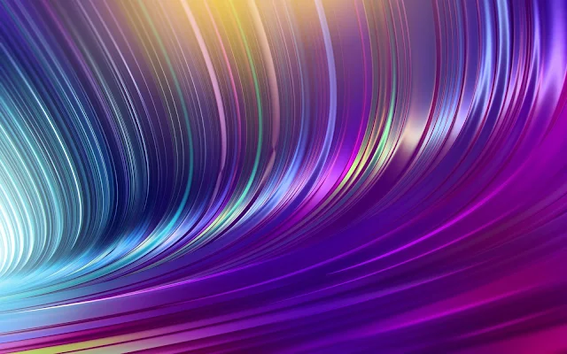 Abstract Waves Colorful Neon HD Desktop Wallpaper