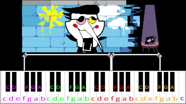 Spamton (Deltarune Chapter 2)z Piano / Keyboard Easy Letter Notes for Beginners