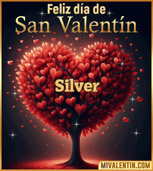 Gif feliz día de San Valentin Silver