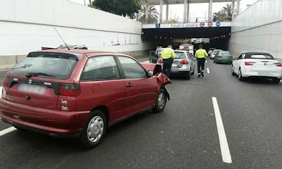 Dos heridos accidente Avenida Marítima, Santa Catalina
