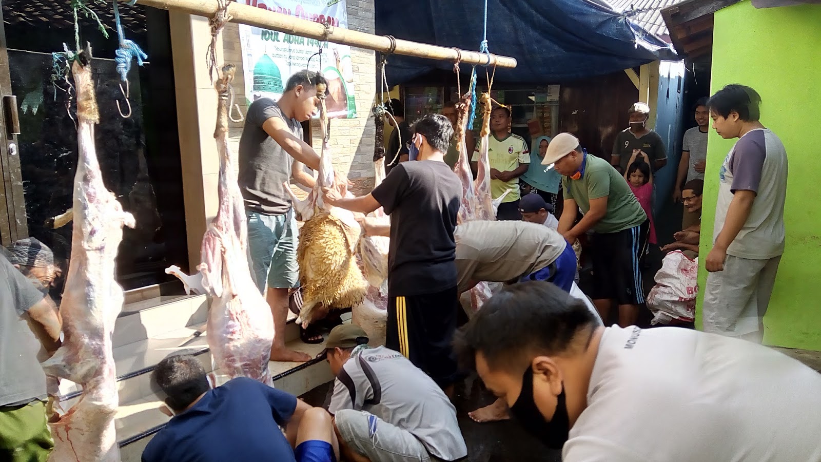  Potong  9 Ekor Kambing Saat  Idul  Adha  2021 Di Musholla 