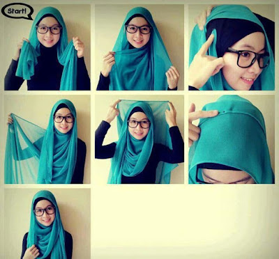 Cara Memakai Hijab Simple