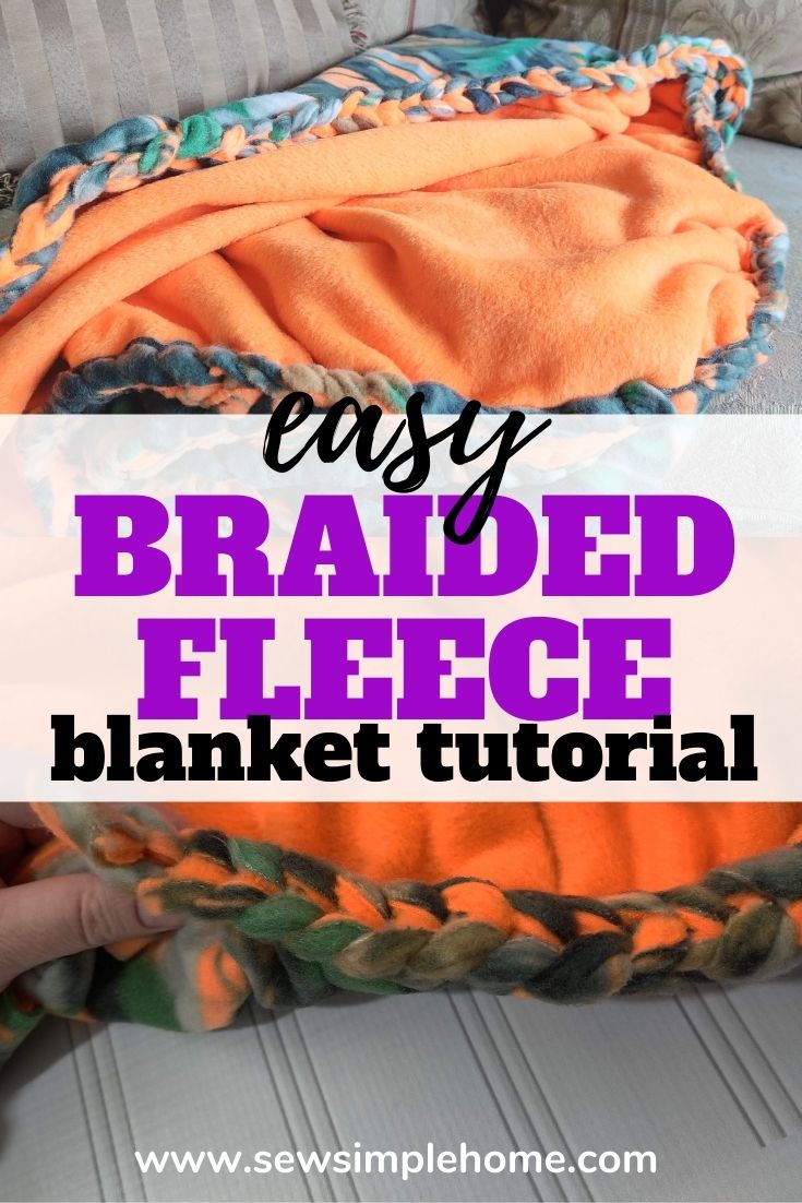 Pieces by Polly: Double Layered No-Sew Braided Fleece Blanket Tutorial