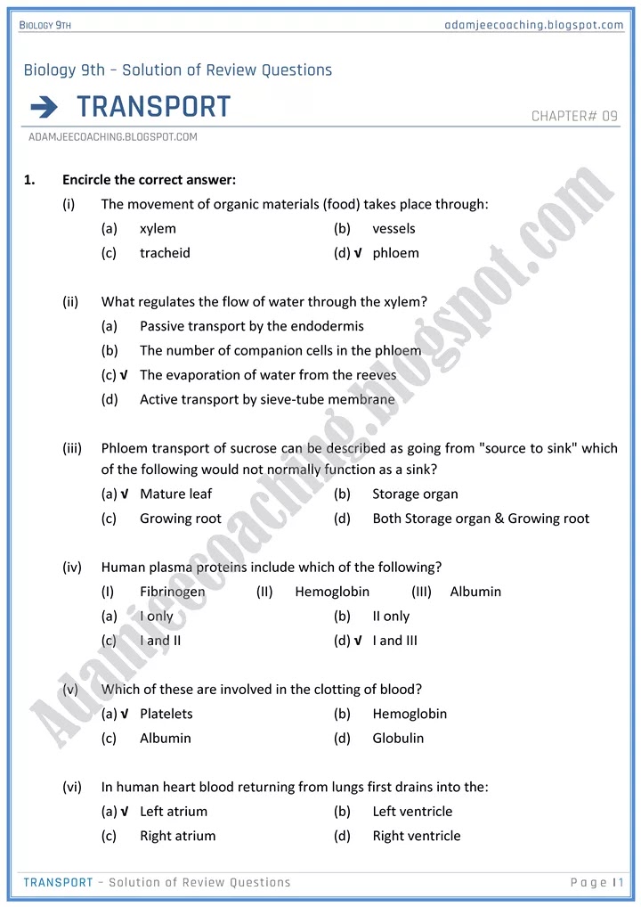 transport-review-question-answers-biology-9th