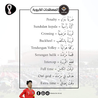 bahasa arab sepak bola