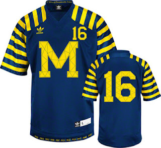 Michigan Wolverines throwback football jersey