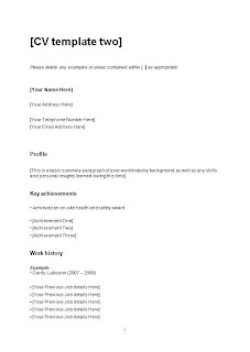 CV template two