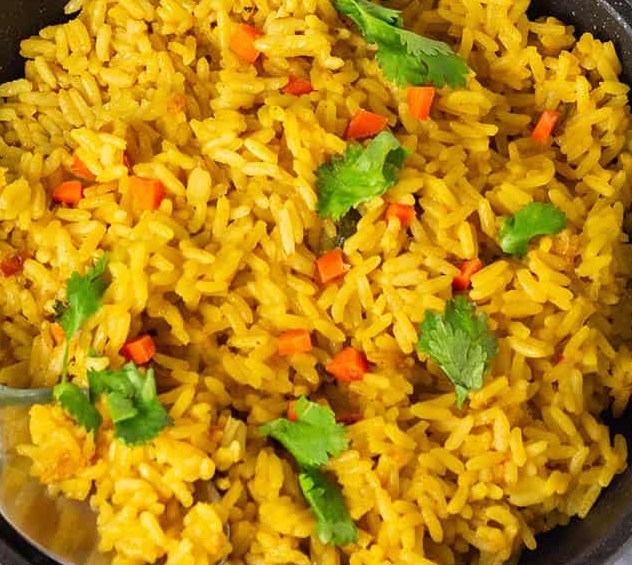 Turmeric Coconut Rice #vegan #vegetables