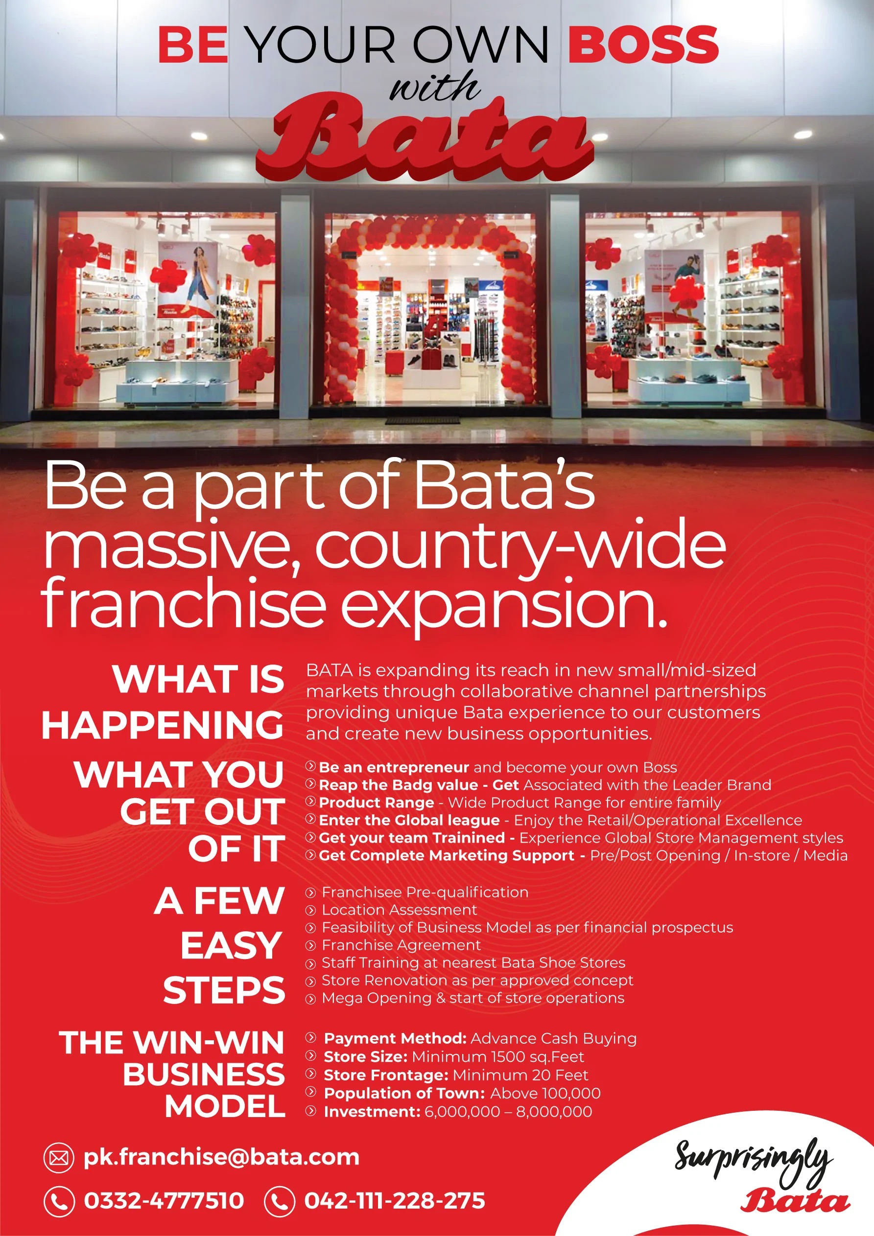 Start new own business with Bata Shoes company-Bata Franchise Program - Be Your Own Boss
