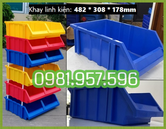 Khay linh kiện vát, khay nhựa vát đầu, khay nhựa A9, kệ dụng cụ 