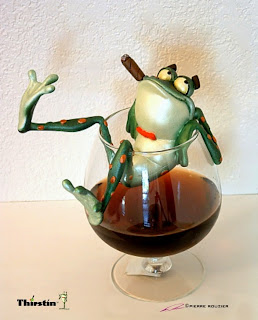 Thirstin - "Cognac" edition - Designer collectible character sculpture by © Pierre Rouzier