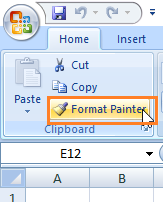 Format Painter Excel 2007