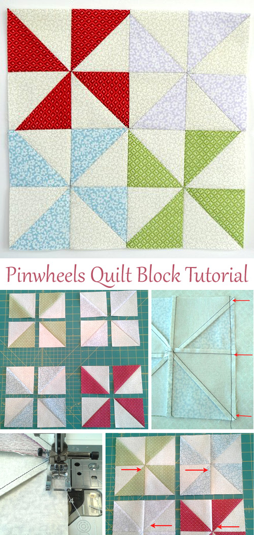 Pinwheels Quilt Block Tutorial