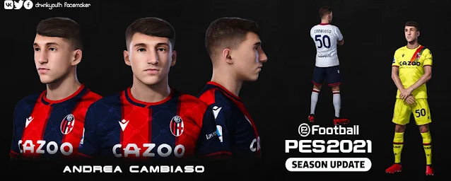 Andrea Cambiaso Face For eFootball PES 2021