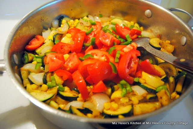 Garden Pasta Skillet at Miz Helen's Country Cottage