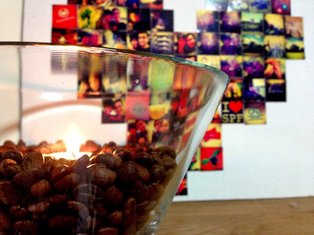 DIY Aromatic Coffee Bean Tealight Candle