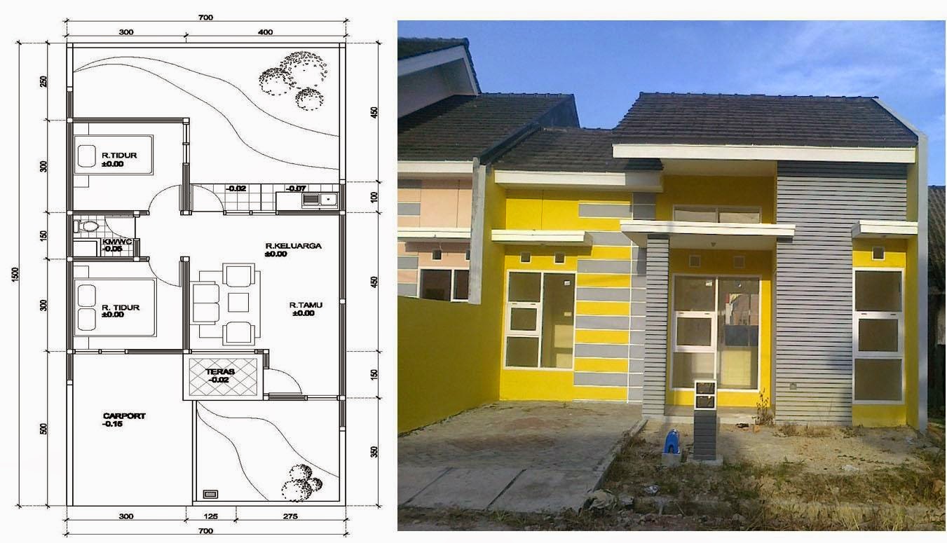 Desain Rumah  Minimalis  1  Lantai  Dan Denah Gambar Foto 