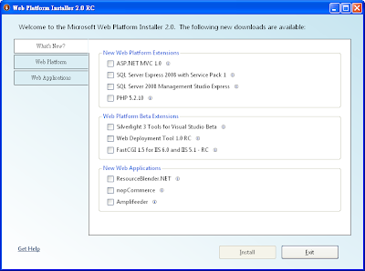 Microsoft Web Platform Installer中What's New?