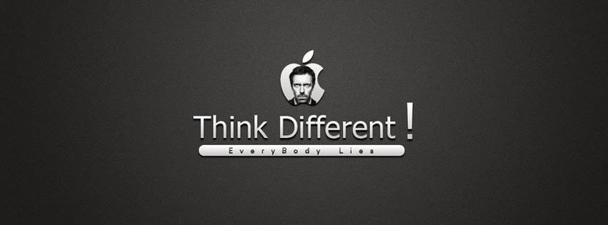 Ảnh bìa Facebook Apple, Steve Jobs, Think Different - Câu nói bất hủ của Steve Jobs