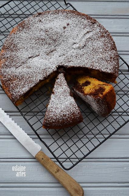 Bolo Marmorizado de Cenoura com Chocolate