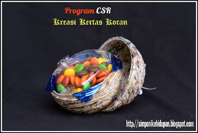 program csr (Corporate Social Responsibility) kerajinan tangan kreasi kertas koran