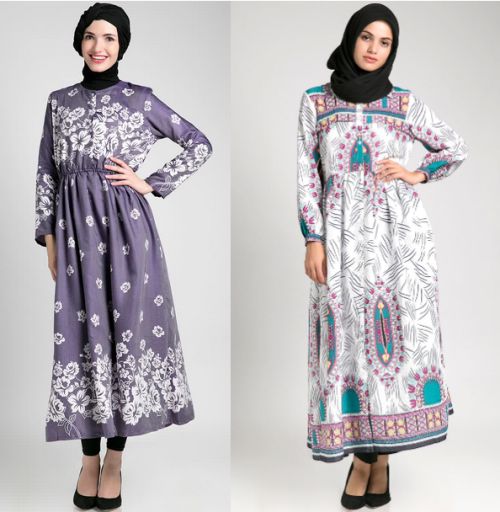 Model Baju Gamis Batik Wanita Muslimah 