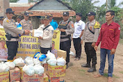 Kapolsek Makarti jaya Beri Bantuan Untuk Warga Korban Angin Puting Beliung.