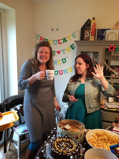 Mags and Liz at Mrs Bishop's Chocolate Tea Party